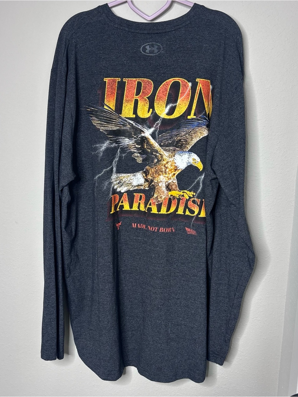 Under Armour Shirt XXL Long Sleeve Iron Paradise The Rock